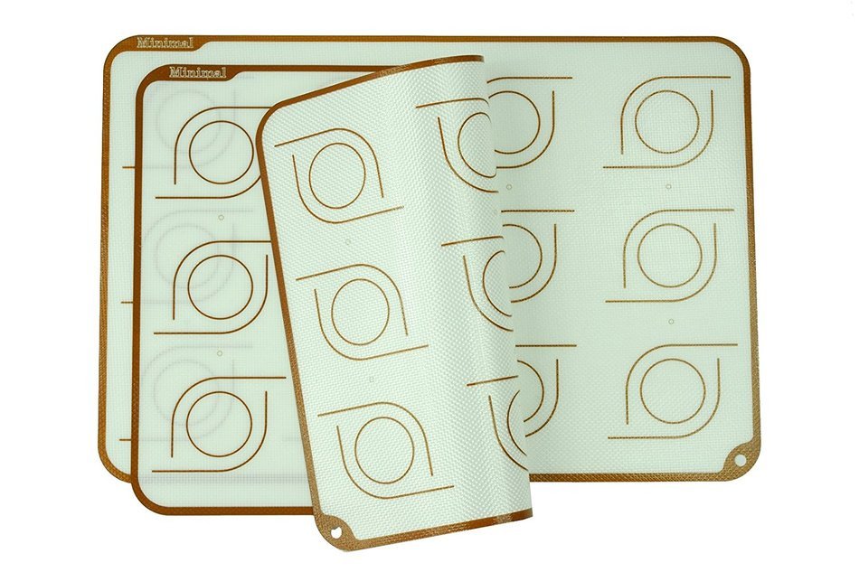Minimal Silicone Baking Mat - Quarter sheet - 2 Pack-Long Lasting Ultra thick (1mm) Professional Grade Non-stick... N11