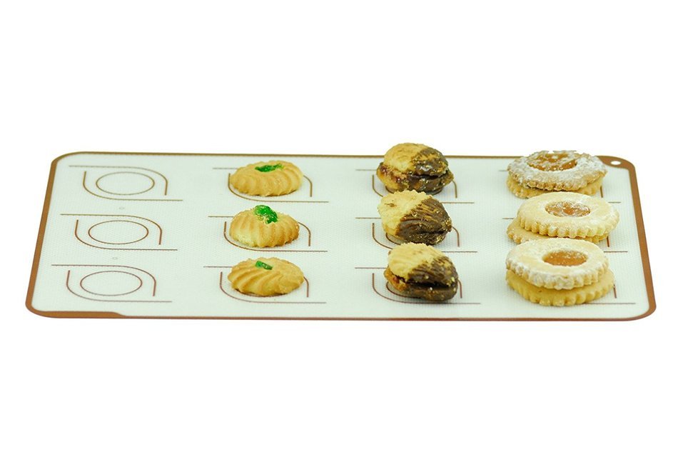 Minimal Silicone Baking Mat - Quarter sheet - 2 Pack-Long Lasting Ultra thick (1mm) Professional Grade Non-stick... N14