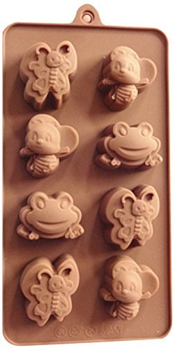 8 Cavity Butterfly Bee Frog Silicone mold chocolate molds cake DIY mould