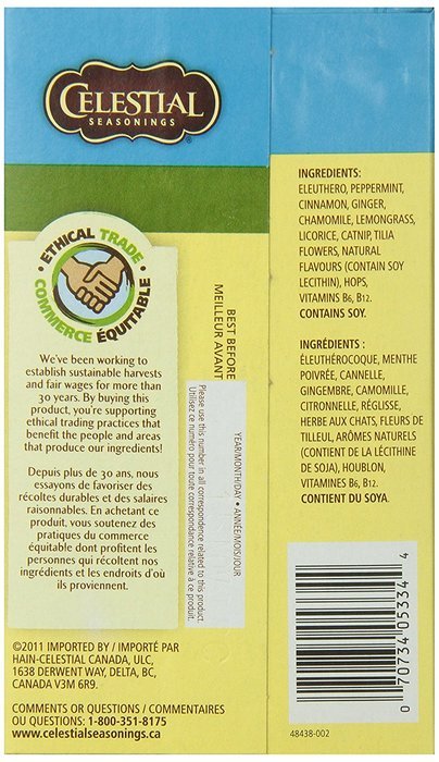 Celestial Seasonings Bengal Spice Herbal Tea, 20 Count (Pack of 6) N5