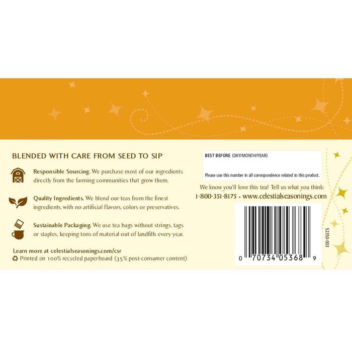 Celestial Seasonings Bengal Spice Herbal Tea, 20 Count (Pack of 6) N36