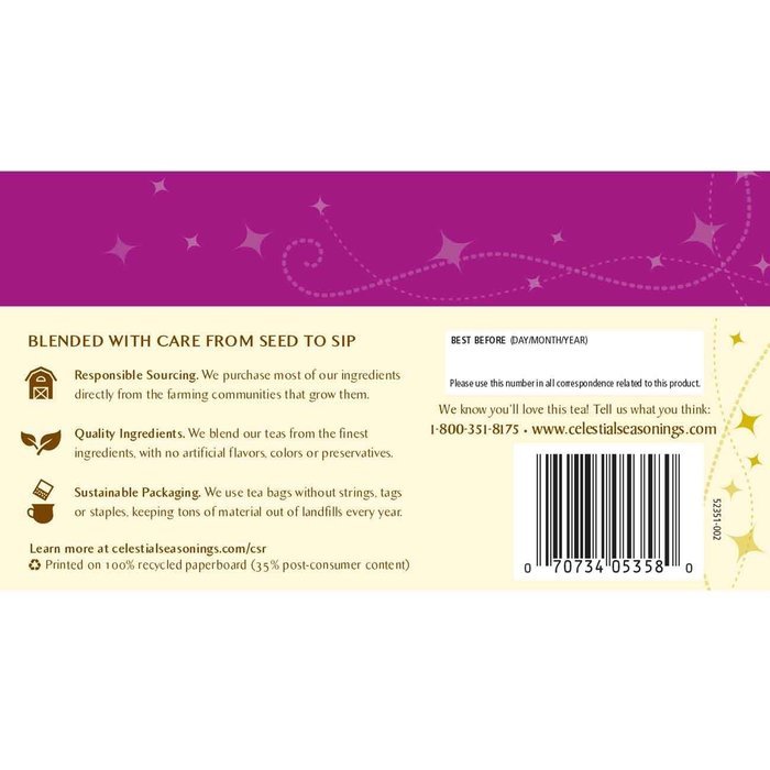 Celestial Seasonings Bengal Spice Herbal Tea, 20 Count (Pack of 6) N47