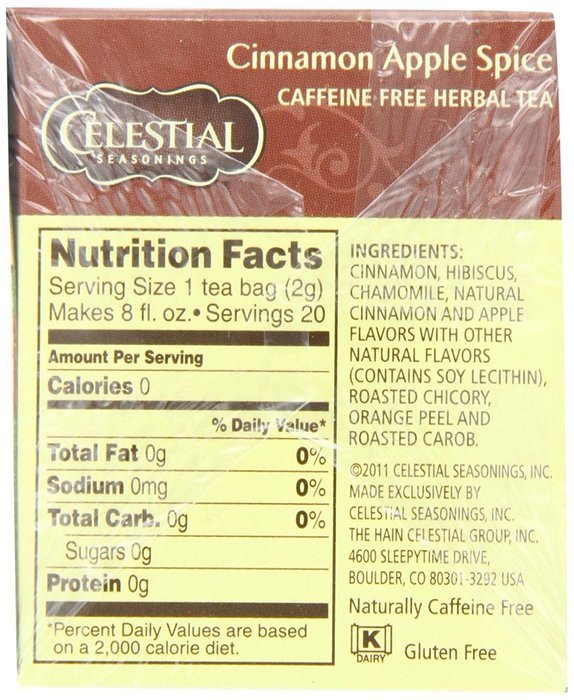 Celestial Seasonings Bengal Spice Herbal Tea, 20 Count (Pack of 6) N55