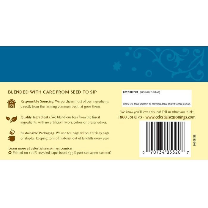 Celestial Seasonings Bengal Spice Herbal Tea, 20 Count (Pack of 6) N92