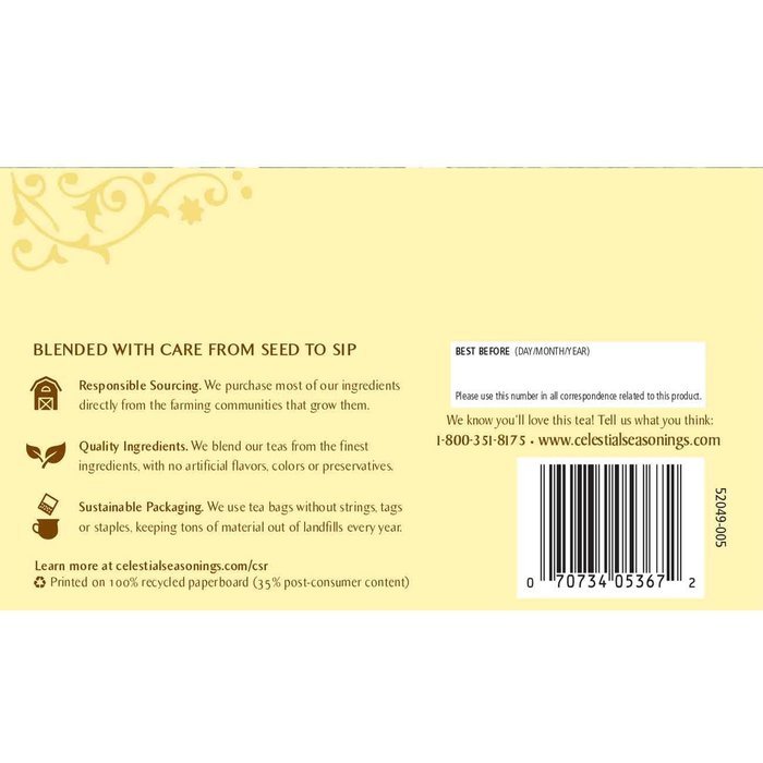 Celestial Seasonings Bengal Spice Herbal Tea, 20 Count (Pack of 6) N103