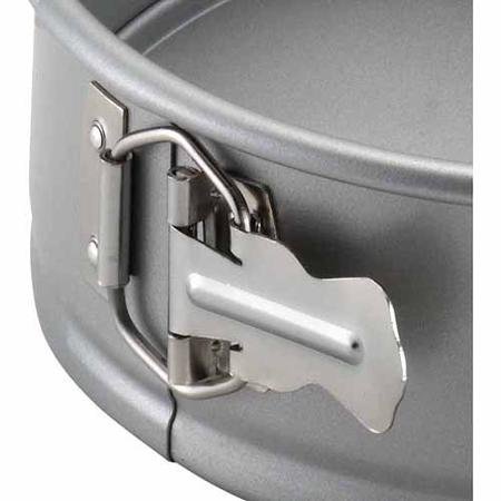 9-Inch Sturdy Carbon Steel Construction Deluxe Nonstick Bakeware Springform Pan, Gray N3