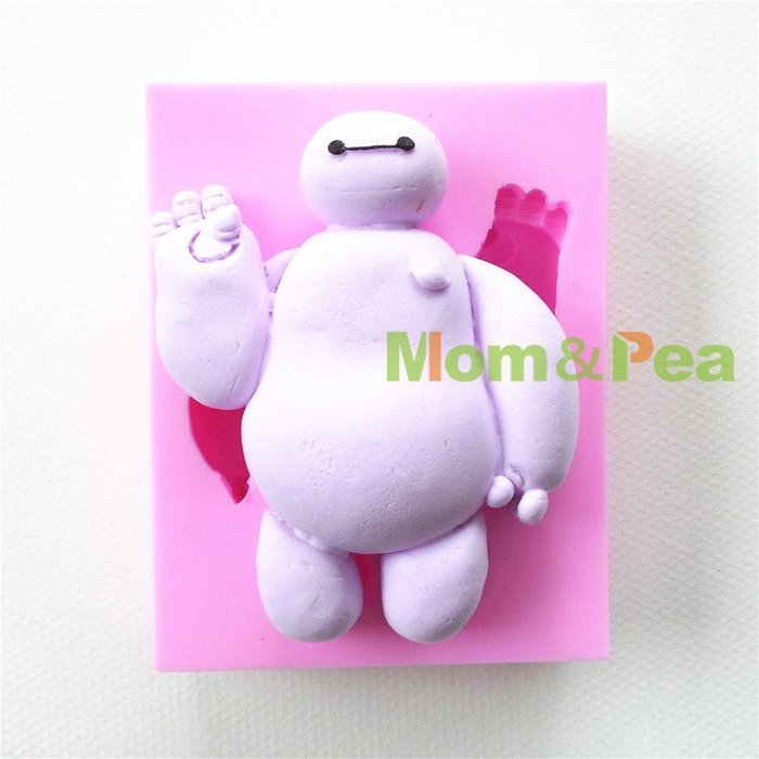 Mom&pea 0658 Big Size Baymax Shaped Silicone Mould for Fondant Cake Sugar Paste Cake Decoration 3d Cake Toppers...