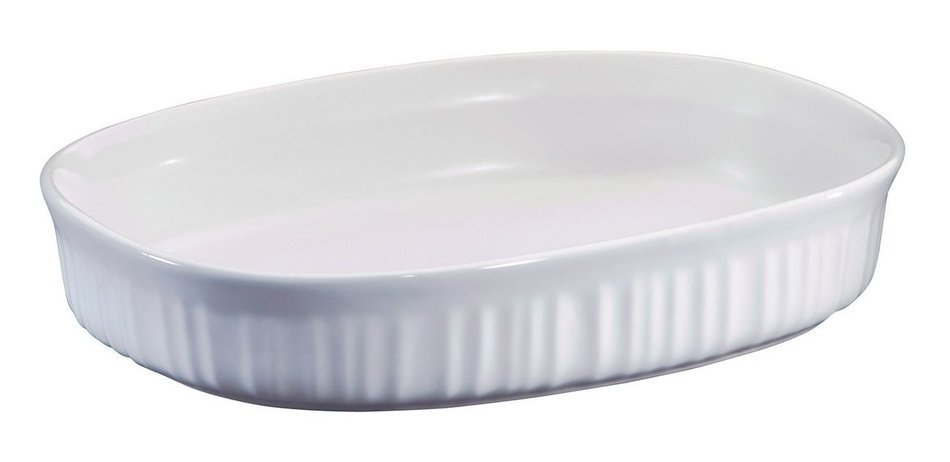 Corning Ware "French White" (1.5 Qt.) Oval Casserole Baking Dish (F-6-B)