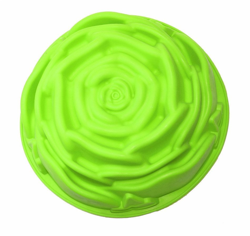 Tifan Silicone Rose-shaped Cake Mold Green N2