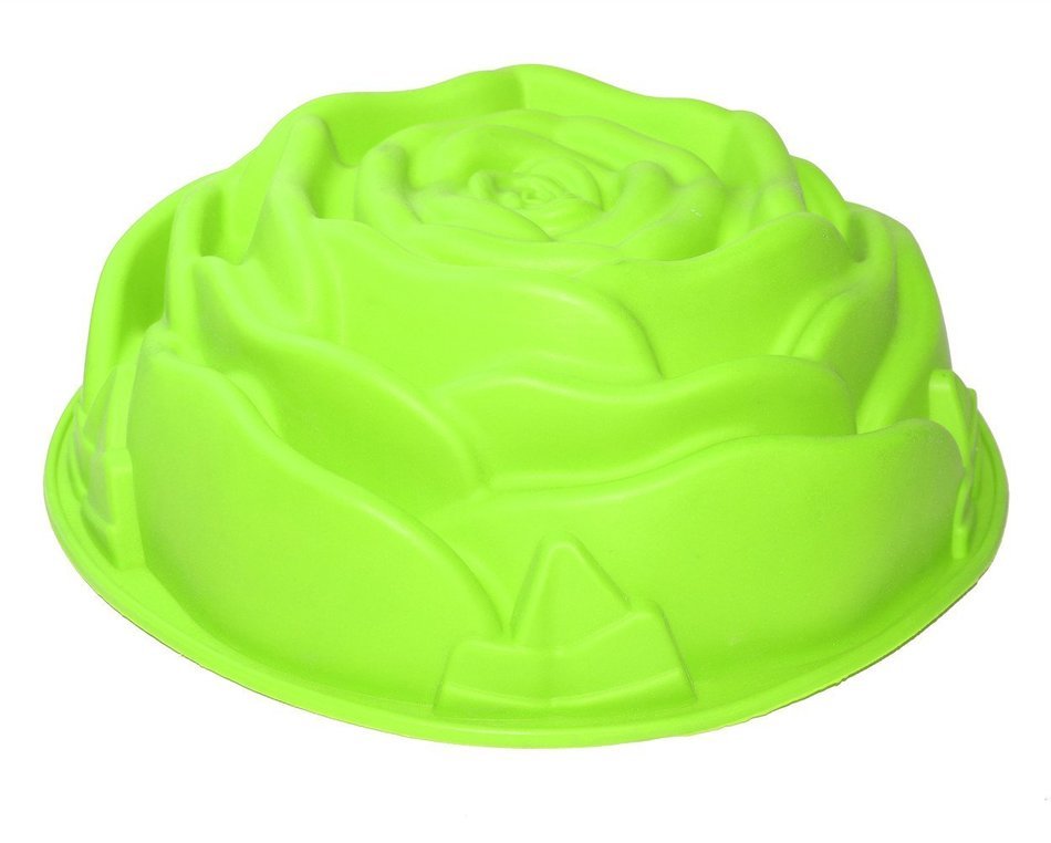 Tifan Silicone Rose-shaped Cake Mold Green N3