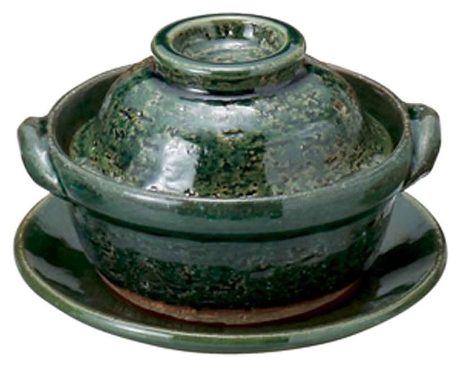 Oribe for 1person 5.9inch Donabe Japanese Hot pot Green Ceramic Made in Japan