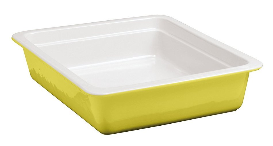 World Cuisine 44347Y06 Porcelain Induction Hotel Pan, Small, Yellow