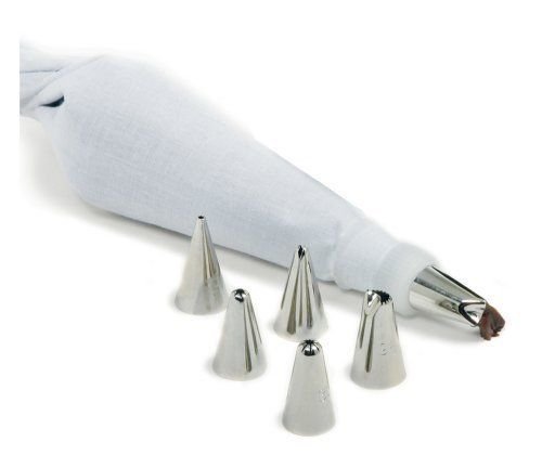 8 Piece Cake Decorating Set Frosting Icing Piping Bag Tips Reusable