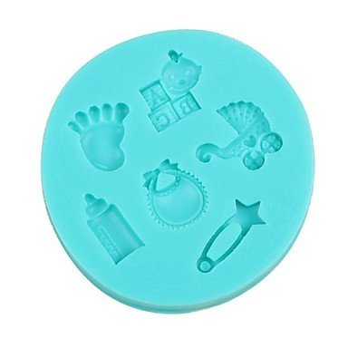 QINF The Silicone Baby Toys Suit Sugar Craft Cake Mould Chocolate Jelly Mold