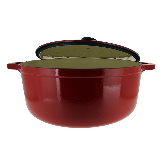 Chasseur 7.1-quart Red French Enameled Cast Iron Round Dutch Oven N2