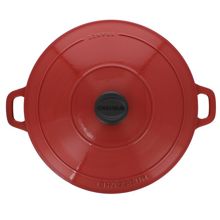 Chasseur 7.1-quart Red French Enameled Cast Iron Round Dutch Oven N3