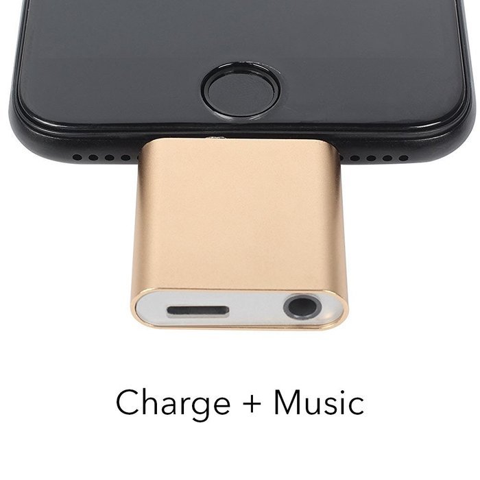 iPhone 7 Lightning to 3.5mm Power Audio Charge Headphone Jack Adapter Cable - Lightning Charging Port and Music...