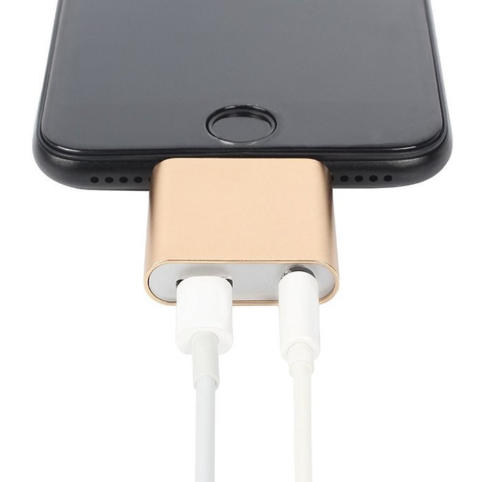 iPhone 7 Lightning to 3.5mm Power Audio Charge Headphone Jack Adapter Cable - Lightning Charging Port and Music... N2