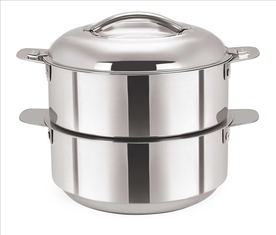 NanoNine Insulated Stackable Space-Saver Serving Pot with Lid, 2000ml, 2-Pieces