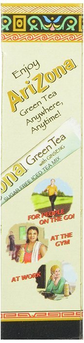 AriZona Green Tea with Ginseng Sugar Free Iced Tea Stix, 10 Count, (Pack of 6) N2