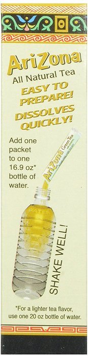 AriZona Green Tea with Ginseng Sugar Free Iced Tea Stix, 10 Count, (Pack of 6) N4
