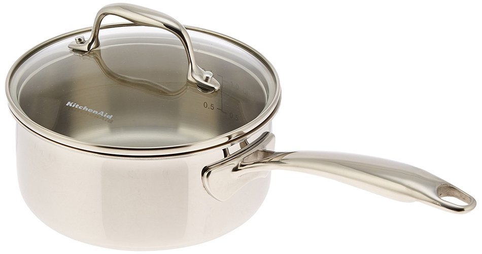 KitchenAid KCT60CSST Tri-Ply Stainless Steel 6-Quart Low Casserole with Lid Cookware - Stainless Steel N9