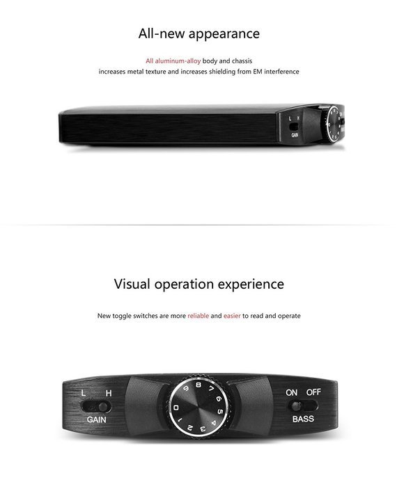 FiiO A3 Portable Headphone Amplifier (Black) N5