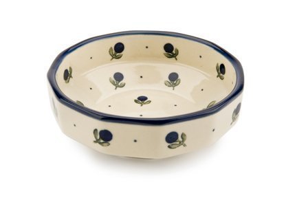 Polish Pottery Blueberry Small Angular Bowl
