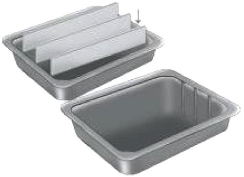 The Sophie Rachael Home Collection 14W-1270CS Carbon Steel Lasagna Pan with 3 Removable Dividers N4
