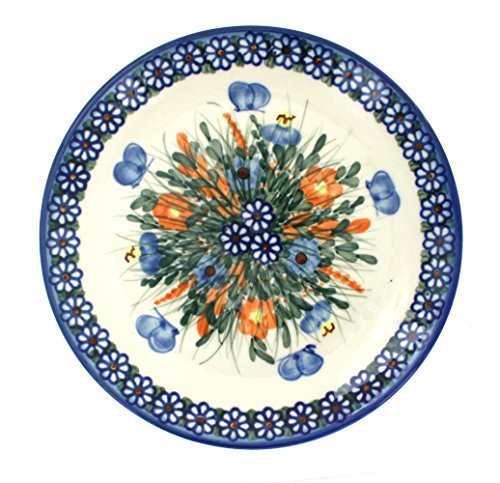 Polish Pottery Spring Butterfly Dessert Plate