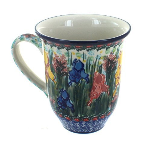 Polish Pottery Gladiolus Large Coffee Mug