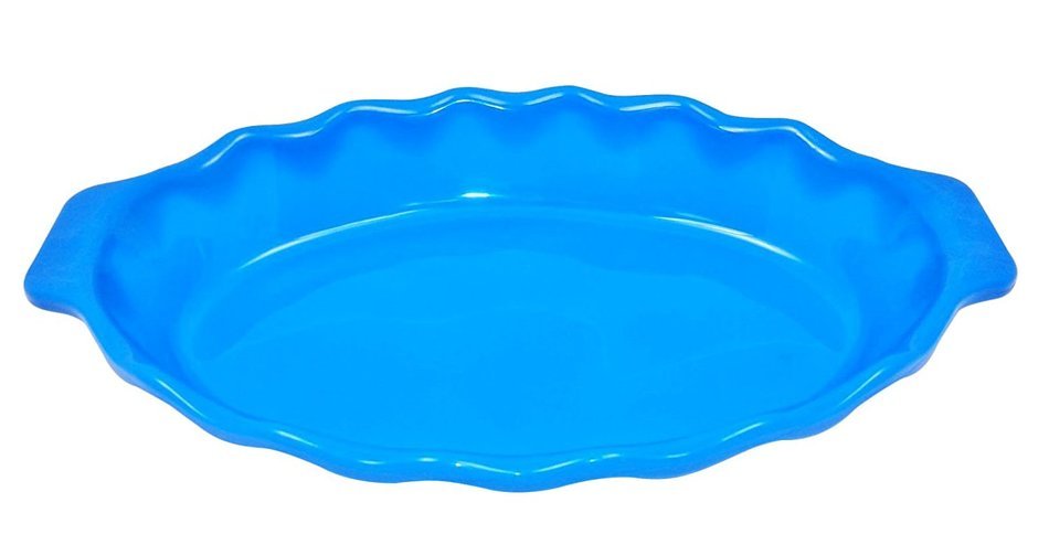 Oval Flexible Silicone Casserole Pan, 12 inch - Blue.