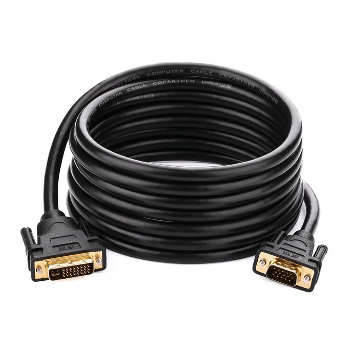 Ugreen DVI 24+5 DVI-I Dual Link to VGA Male to Male Digital Video Cable Gold Plated Support 1080P for Gaming,... N7
