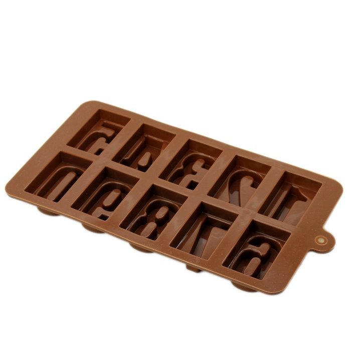DUFUSTORE Chocolate Cake Candy Baking Silicone Bakeware Mould Number Pattern Random Color