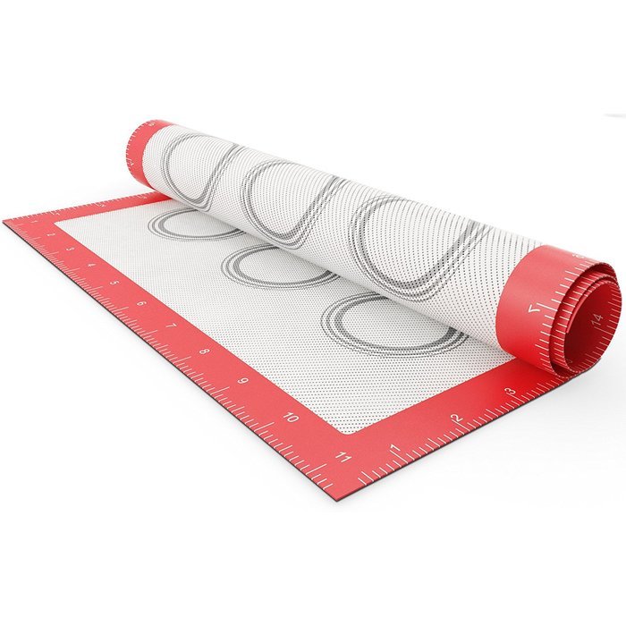 BakeitFun Silicone Baking Mat With Measurements, Half Sheet 16-1/2" x 11". Bonus Digital eBook included