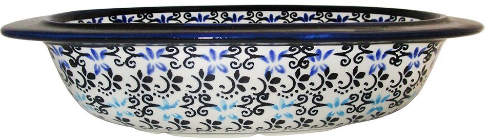 Boleslawiec Stoneware - Polish Pottery Oval Baking Dish - Forget-Me-Not N2