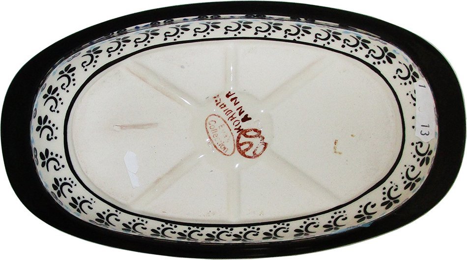 Boleslawiec Stoneware - Polish Pottery Oval Baking Dish - Forget-Me-Not N4