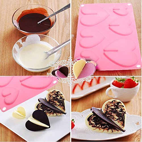 Lariy Love Hearts Chocolate Mold Silicone Baking Bakeware for Christmas Party Mould