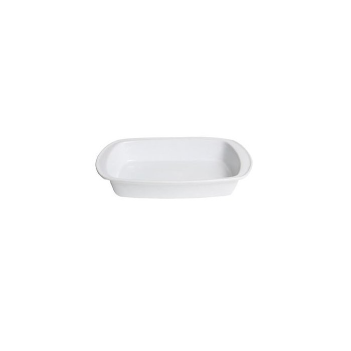Anchor Hocking 95927 Ceramic 3.5 Qt. White Oblong Baking Dish