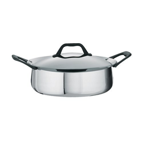 Tramontina Limited Editions Barazzoni 5.5 Quart Stainless Steel Covered Tri-Ply Clad Casserole N2