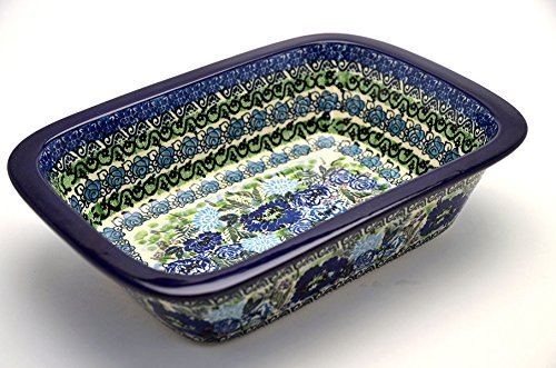 Polish Pottery Baker - Rectangular with Grip Lip - Unikat Signature U4520
