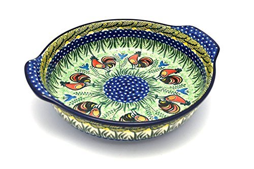 Polish Pottery Baker - Round with Grips - Large - Unikat Signature U2663