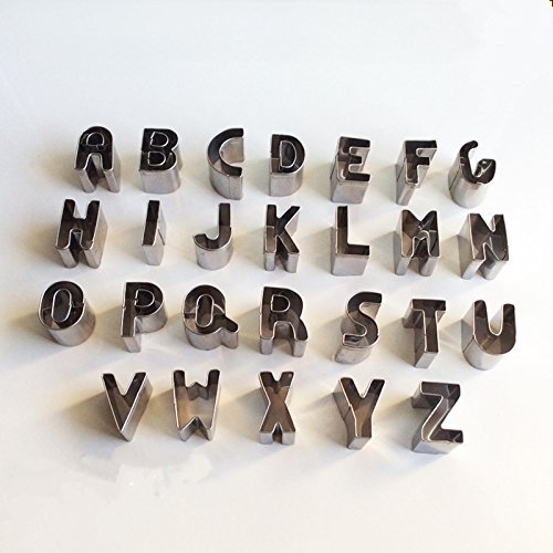 DIY Stainless Steel Cake Cookie Biscuit Mould 26pcs English Letters Shape Fondant Cutter Baking Accessories