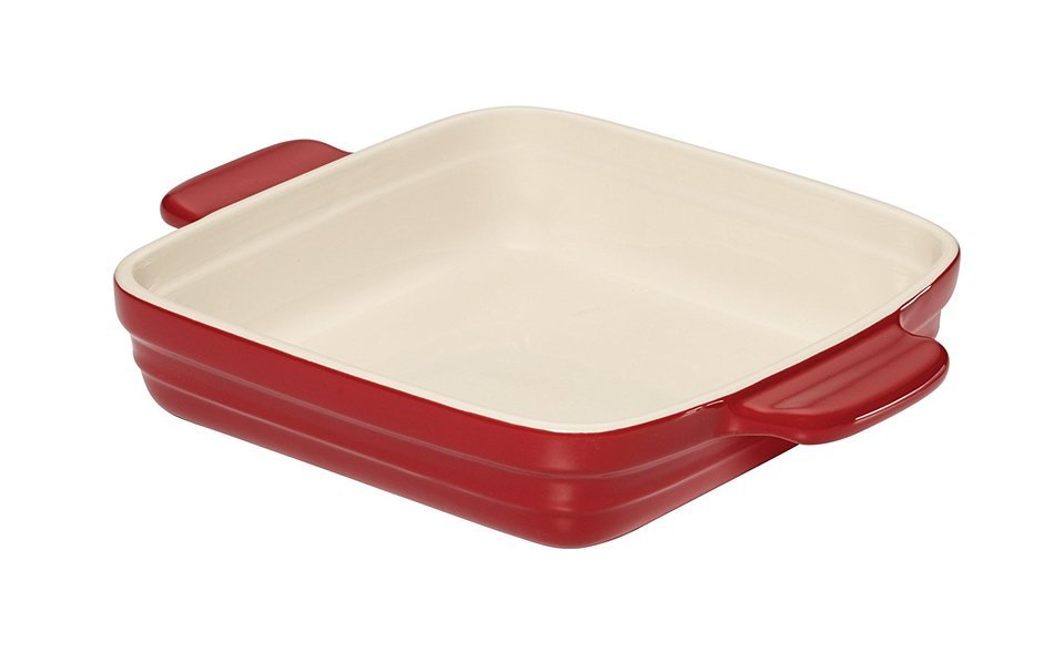 Baker's Advantage Ceramic Square Baking Dish, 9-by 9-Inch, Red Free ...