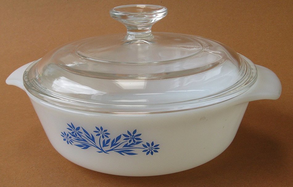 Anchor Hocking Fire King 1-quart Blue Cornflower Ovenware Dish