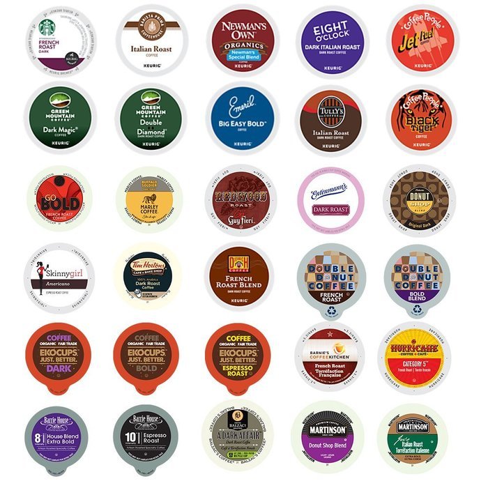Bold Coffee Variety Sampler Pack for Keurig K-Cup Brewers, 30 Count