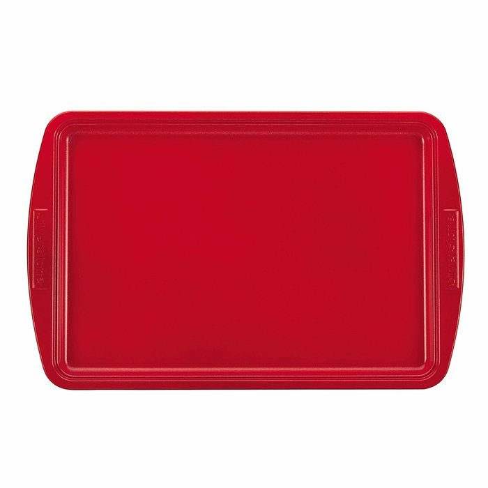 SilverStone Hybrid Ceramic Nonstick Bakeware, Steel Baking Pan Set, 5-Piece, Chili Red N2