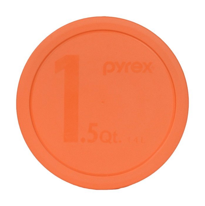 Pyrex 323-PC 1.5qt Round Orange Storage Lid for Glass Bowl (4 Pack) N2