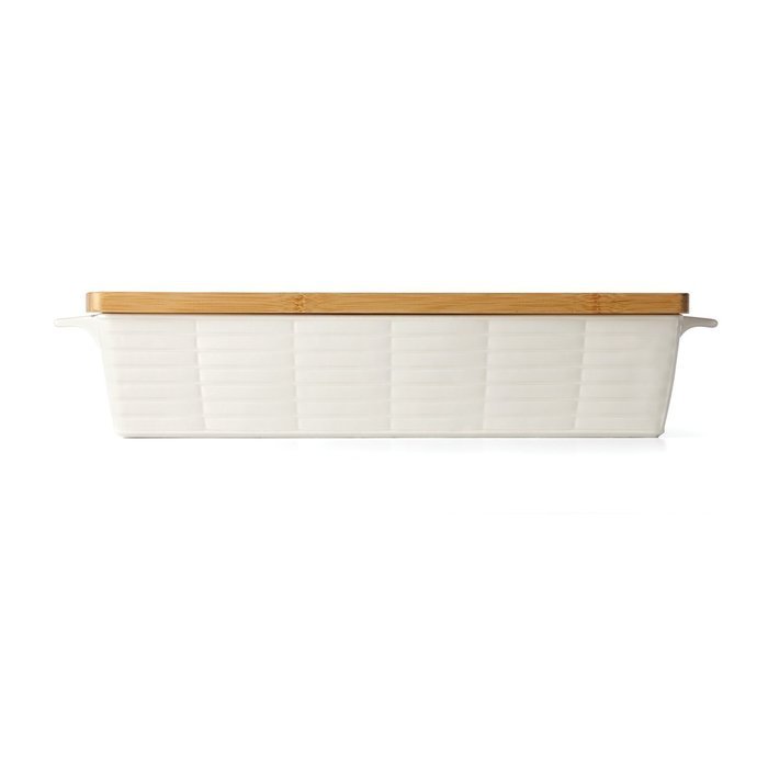 Lenox Entertain 365 Baker with Lid in White and Brown