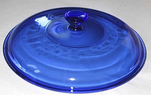 Round Blue Pyrex Lid 624c 8 1/2"